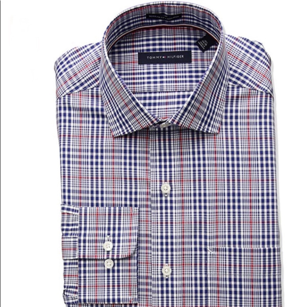 Tommy Hilfiger Men's Dress Shirt Regular Fit
